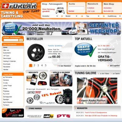 20'000 neue Produkte im Forcar Online-Shop