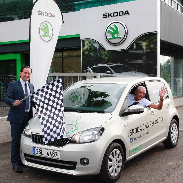 Skoda Citigo CNG auf Rekordfahrt durch Europa