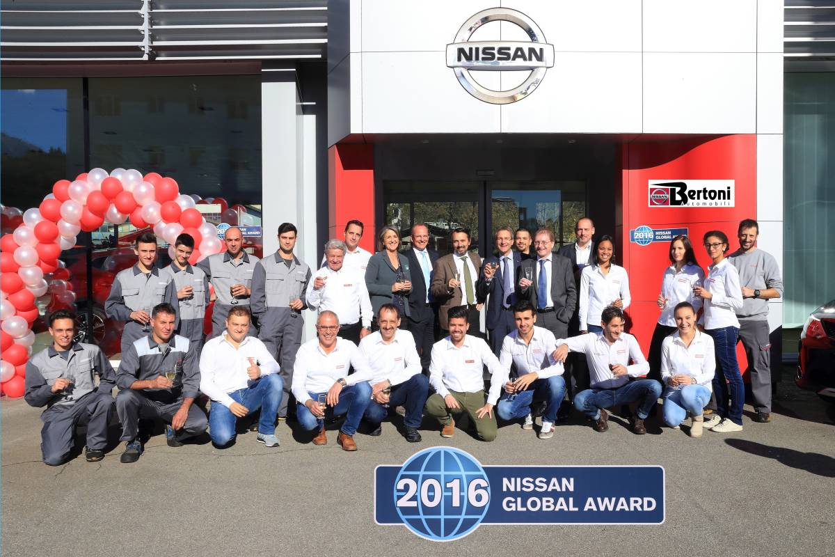 Nissan Global Award 2016 für Bertoni Automobili SA in Ascona
