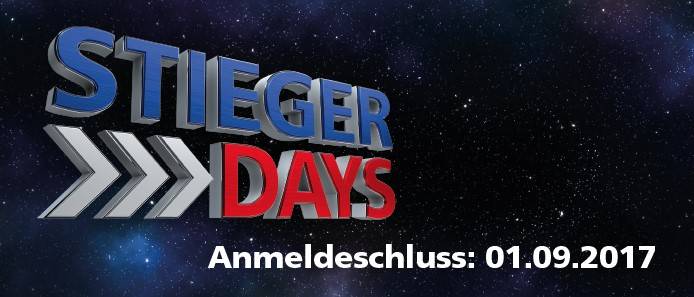 Stieger Days: Countdown zum Anmeldeschluss 