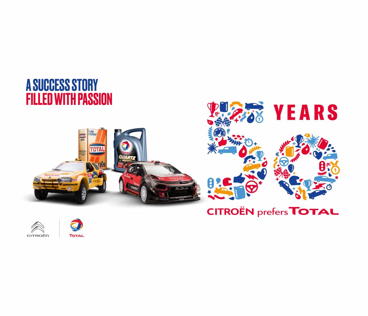 Citroën und Total feiern ihre 50-jährige Partnerschaft