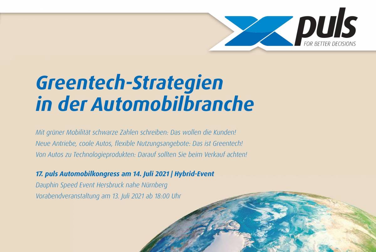 Greentech-Strategien in der Automobilbranche: puls Automobilkongress mit hochkarätiger Besetzung