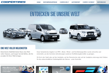 Cooper Tires mit neuer Webseite für Europa