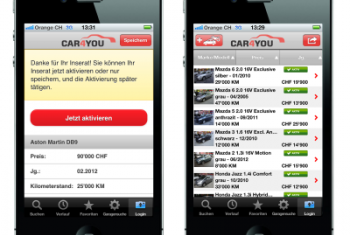 car4you.ch: Fahrzeuge über App verkaufen