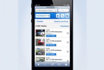 Fahrzeugnet.ch lanciert Mobile Web-App