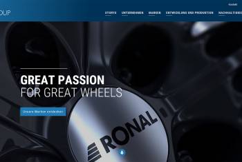 «Great Passion for Great Wheels»: Ronal Group präsentiert neue Webseite 